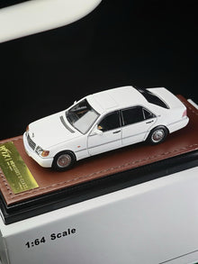 WTX 1:64 W140 600SEL Initial D Early Version Polar White Diecast Car Models Gifts(Without Dolls)