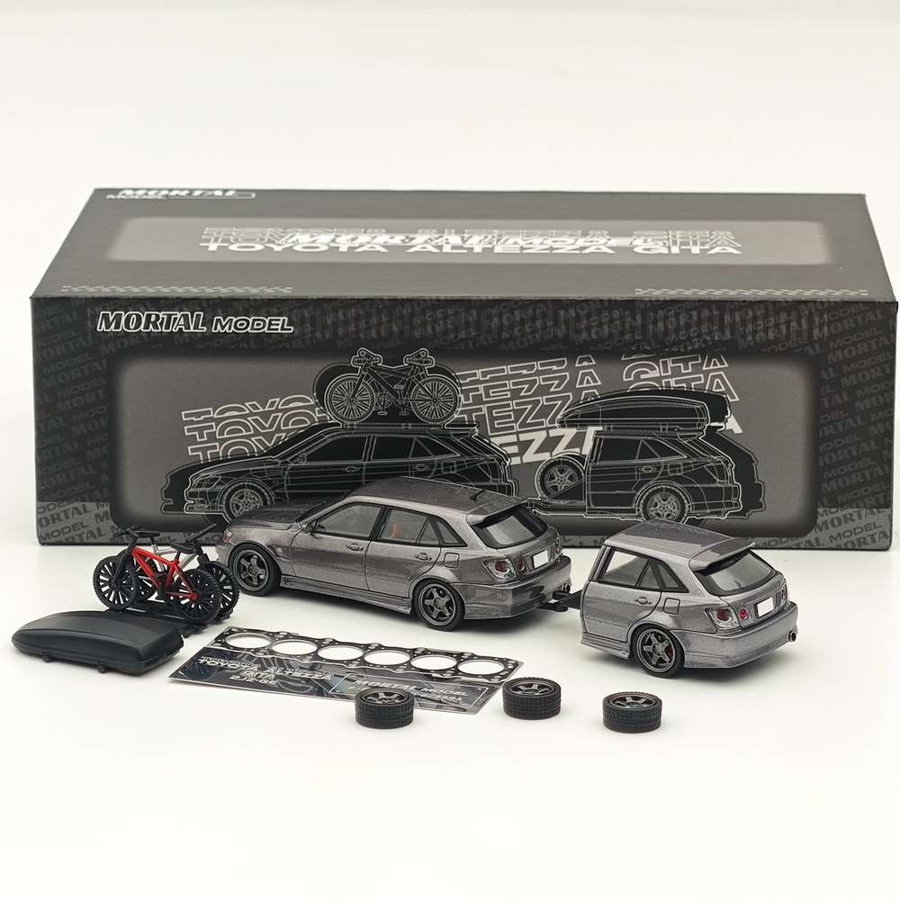 Mortal 1:64 TOYOTA ALTEZZA GITA ELIXIR Trailer Set JDM Alloy Diecast Car Models Collectible Gifts 999 PCS