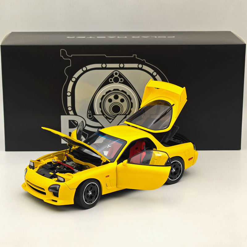 POLAR MASTER 1:18 Mazda RX-7 SPEED PLM22-002-1 Yellow Alloy Diecast Model Car