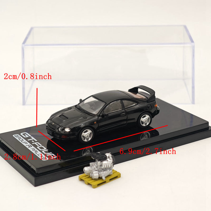 1/64 Hobby Japan Toyota CELICA GT-FOUR WRC Edition (ST205) w/ Engine HJ641064ABK Black Diecast Models Car Collection Auto Toys Gift