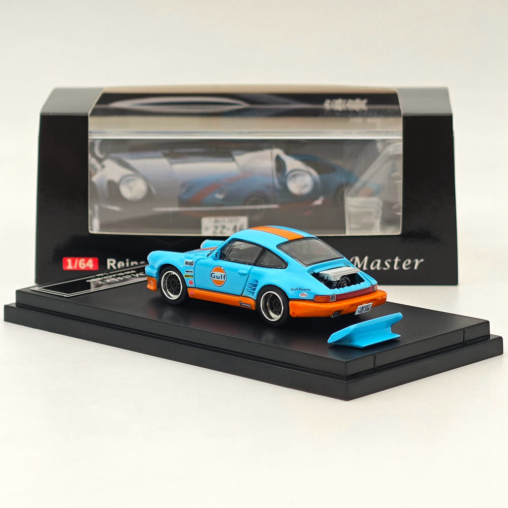Master 1:64 Porsche 930 911 Turbo Black Bird Gulf Diecast Toys Modèles de voitures Collection Cadeaux Édition limitée 