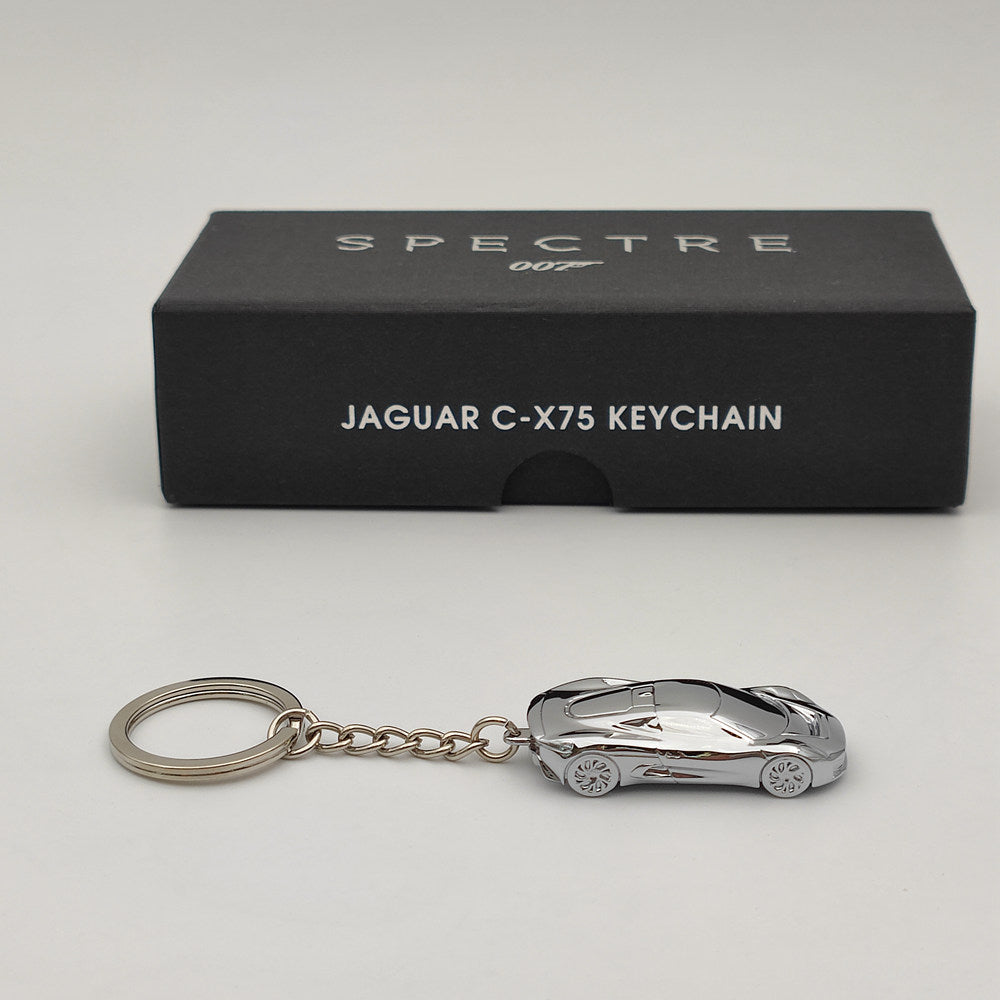 Diecast JAMES BOND SPECTRE 007 JAGUAR C-X75 Keychain Keyring Silver BRAND NEW Toys Car Models Gifts In Stock - US