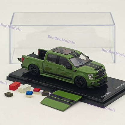 1/64 Funny SHELBY F-150 Shelby Super Snake Pickup Olive Green Alloy Model