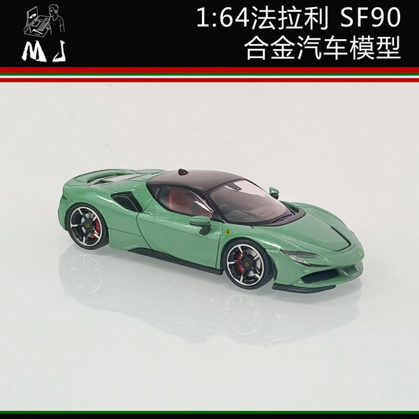 Pre-sale MJ 1:64 Ferrari SF90 Diecast Toys Car Models Miniature Hobby Collection Gifts