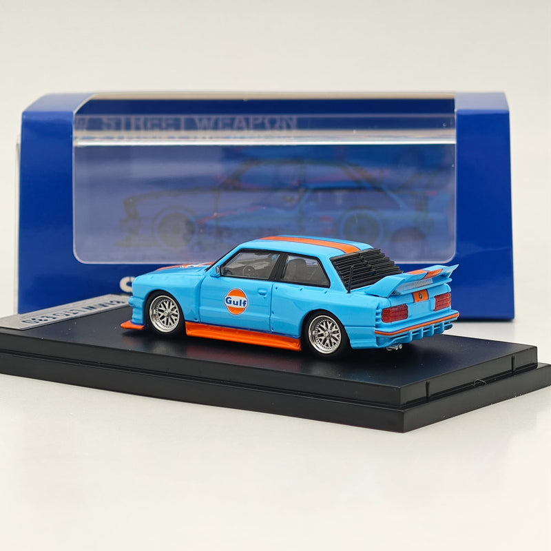 1/64 Street Weapon SW BMW LTO E30 M3 Gulf Blue Diecast Model Car Collection