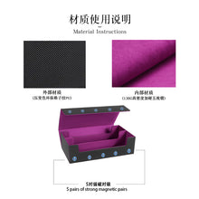 Large PU Leather TCG Deck Box Magnetic Closure, Removable Dice Tray & Card Slots