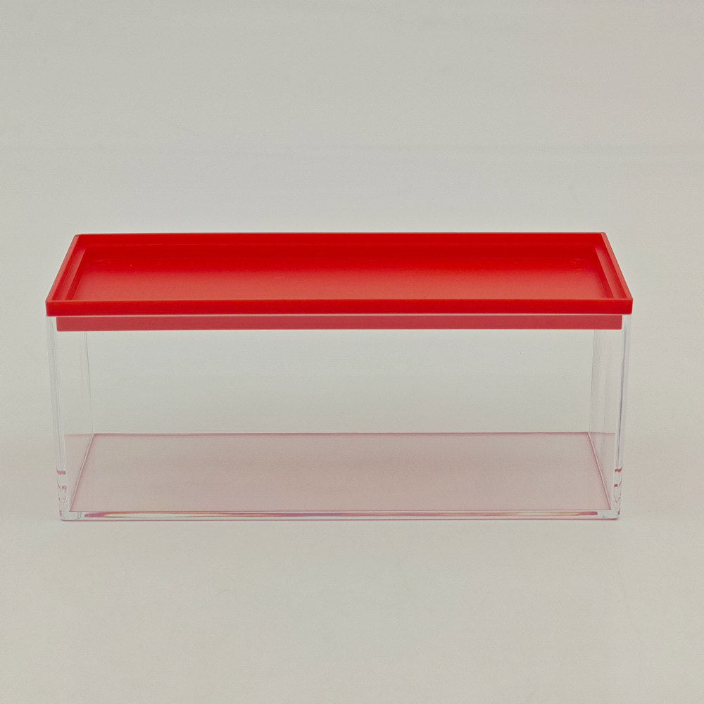 1:64 Scale Diecast Car Acrylic Display Case Dustproof Clear for Mini GT/XCartoys/Mortal/GCD Cars, 4.72"x2.28"x1.77", Red/Black/White