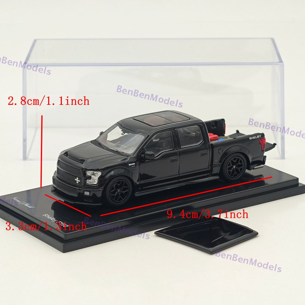 1/64 Funny SHELBY F-150 Shelby Super Snake Pickup Black Alloy Car Model