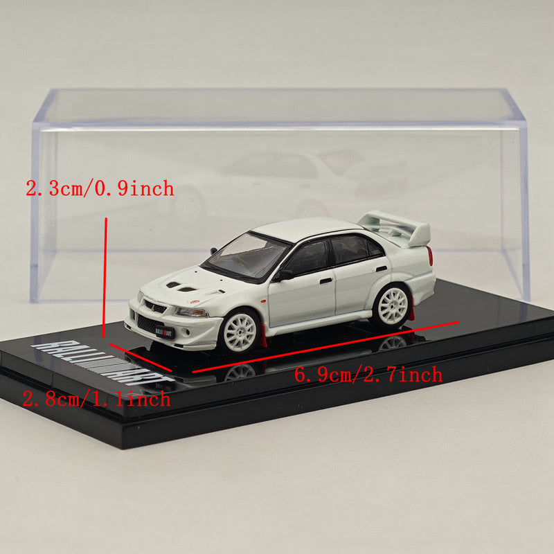 Hobby Japan 1/64 Mitsubishi Lancer RS Evolution VI HJ643033BW White Diecast