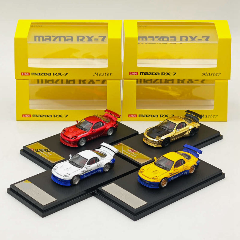 Master 1:64 Mazda RX-7/RX7 FD3S Hood and Headlights Can Open Diecast Models Toys Car Collection Gifts