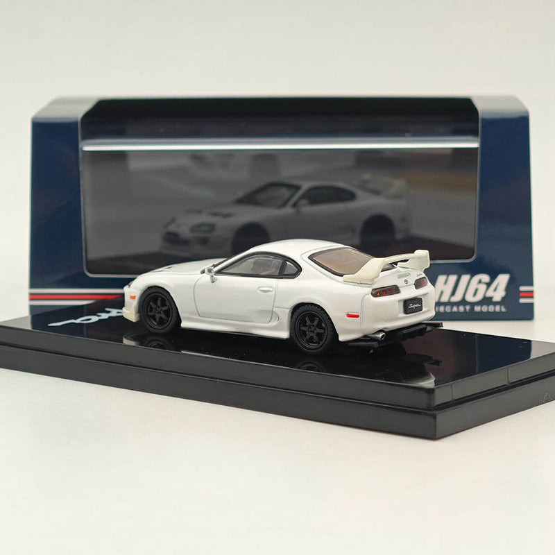 Hobby Japan 1/64 Toyota SUPRA (JZA80) JDM CUSTOMIZED VERSION WHITE II HJ644042W Diecast Models Car Collection