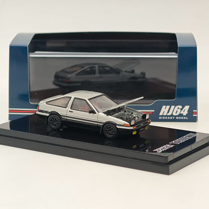 Hobby Japan 1/64 Toyota SPRINTER TRUENO GT APEX (AE86) JDM Style Argent HJ641052ASB Modèle de voiture moulé sous pression 