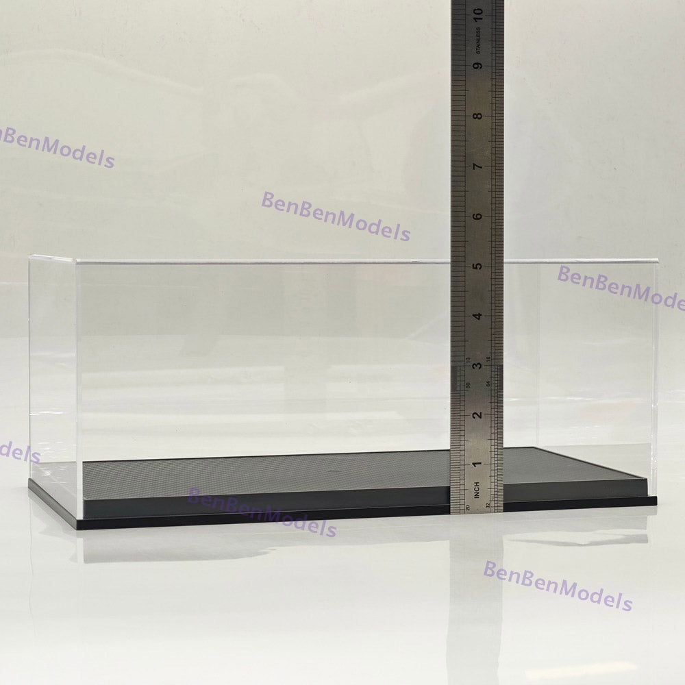 1:18 Model Car Acrylic Case Display box Transparent Dustproof Carbon Fiber Base