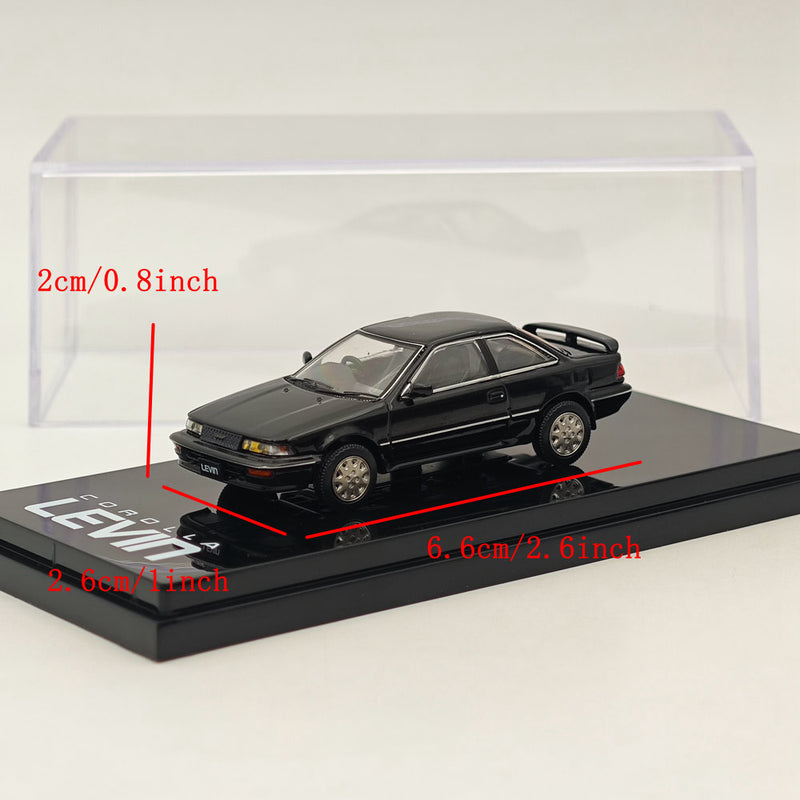 Hobby Japan 1/64 Toyota COROLLA LEVIN GT APEX AE92 Black Metallic HJ641059ABK Diecast Model Car Limited Collection