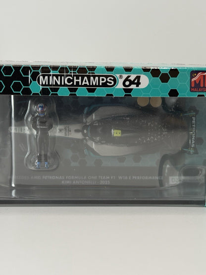 Minichamps 1/64 F1 W16E Race Car Kimi Antonelli 2026 MDX Limited Collection Set