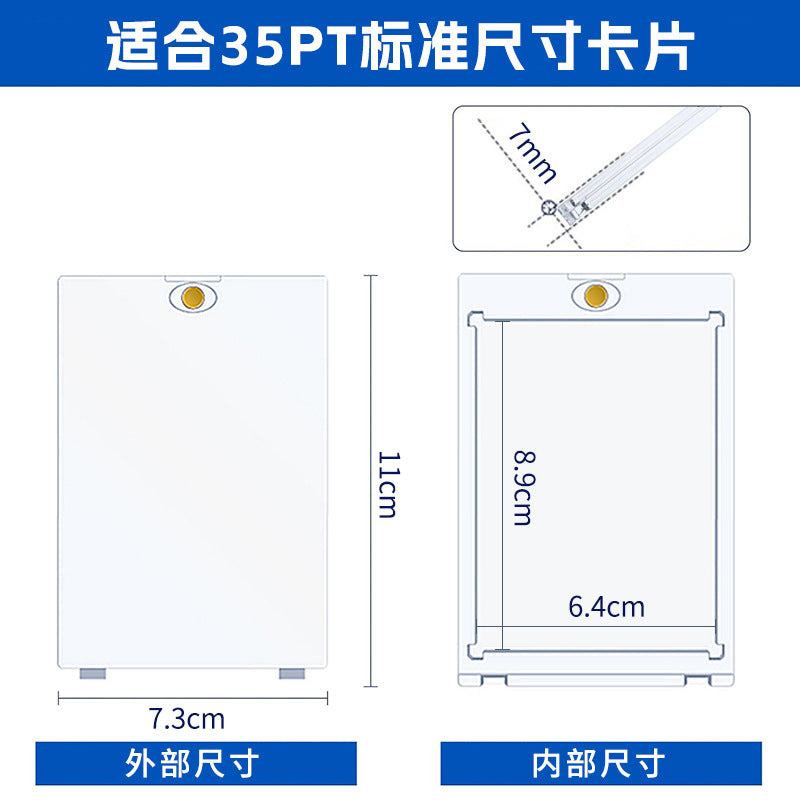 25pcs Clear Acrylic Magnetic Card Brick 35PT Trading Card Protector Display Holder for Sports & TCG Game Collectible Cards CCG Card Sleeves