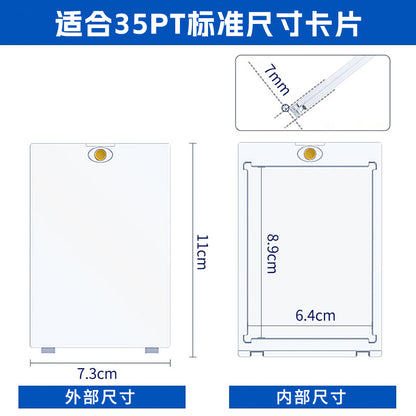 25pcs Clear Acrylic Magnetic Card Brick 35PT Trading Card Protector Display Holder for Sports & TCG Game Collectible Cards CCG Card Sleeves