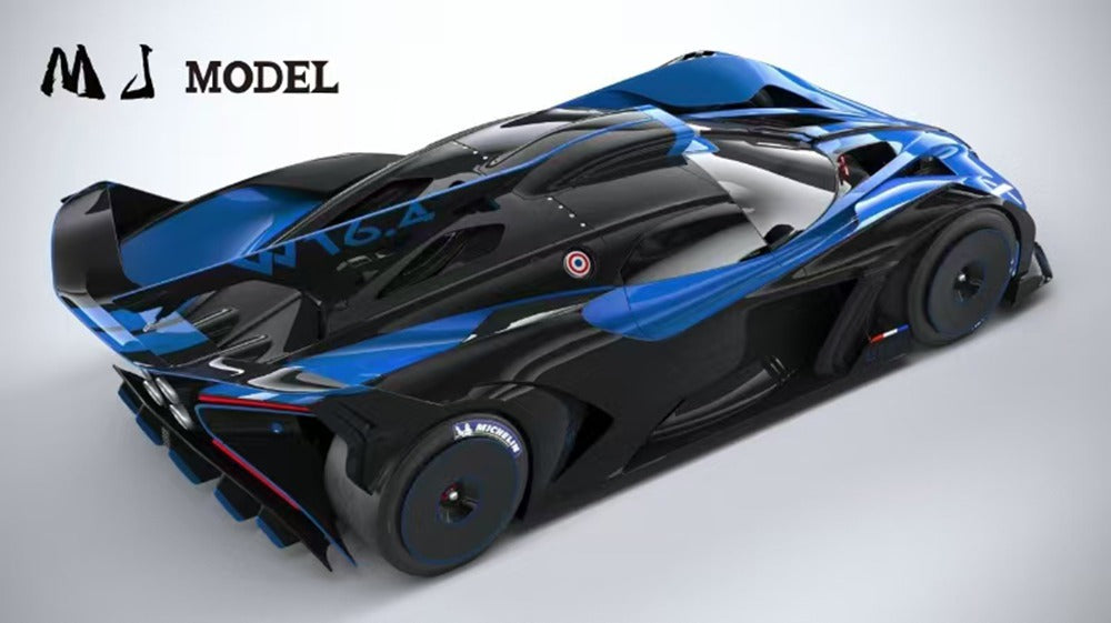 MJ 1/64 Bugatti bolide Carbon Fiber Trim Miniature Diecast Toys Car Models Collection Gifts Limited Edition