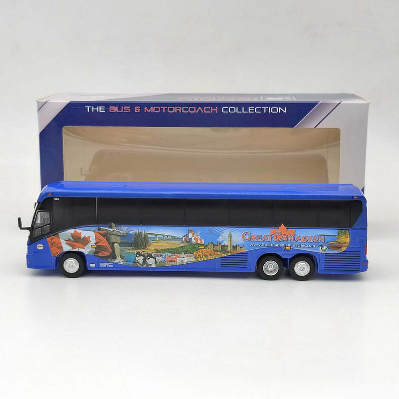 IR 1:87 MCI J4500 Coach Great Canadian Blue Diecast Bus Model Limted Collection Toys Car Gift