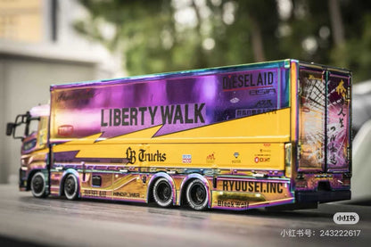 1/64 GCD Fuso LB Liberty Walk Chameleon Transporter HEC 2026 Diecast Car Model Container Truck