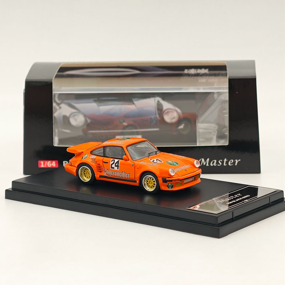 Master 1:64 Porsche 930 911 Turbo Black Bird Gulf Diecast Toys Modèles de voitures Collection Cadeaux Édition limitée 