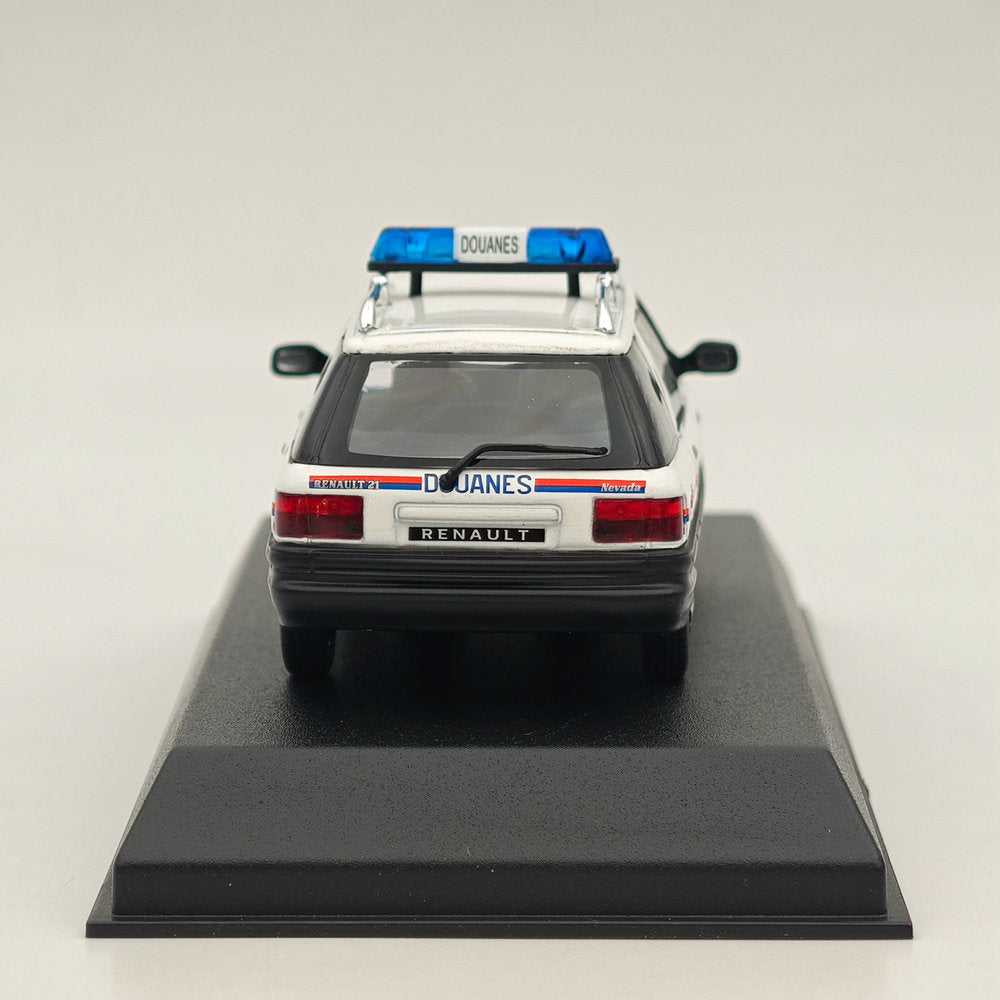 1/43 Norev Renault R21 Nevada Sw Station Wagon Douanes 1993 modèle moulé sous pression blanc