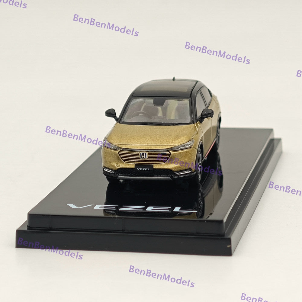 1/64 Hobby Japan VEZEL e: HEV PLaY Sand Khaki Pearl Diecast Model Car HJ642071K