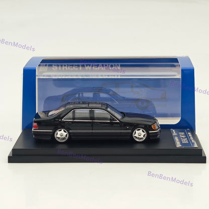 SW 1:64 S600 W140 Electroplated Wheel Hub Black/Grey Diecast Model