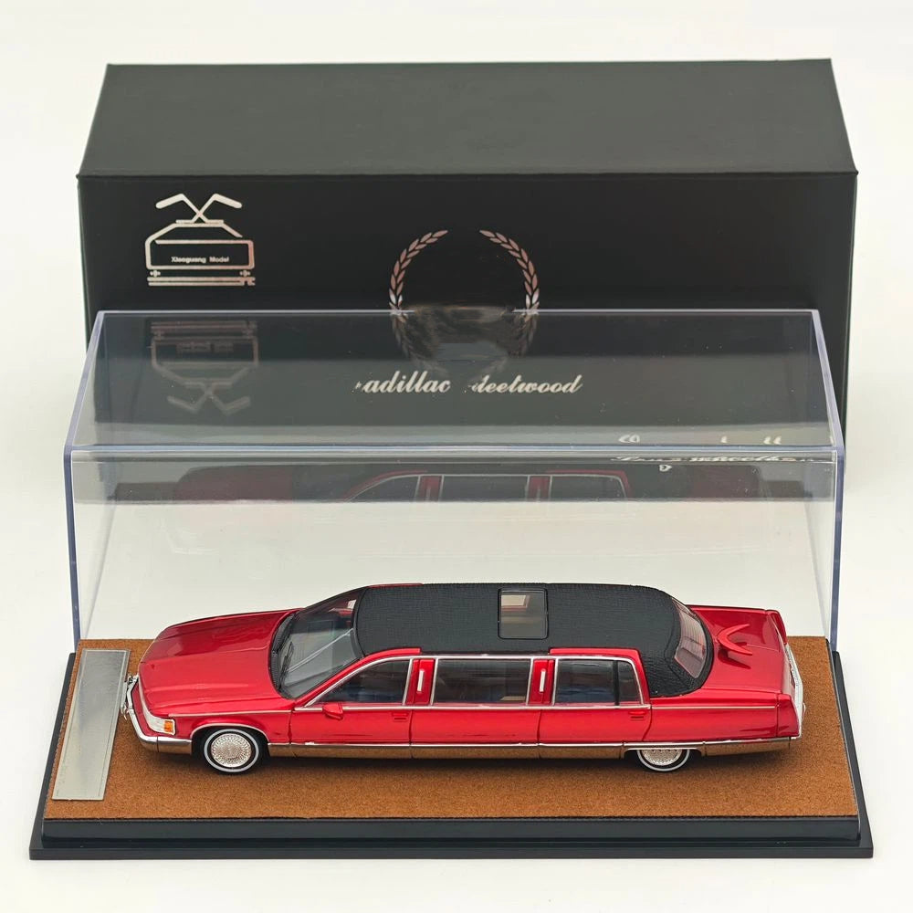 XiaoGuang 1:64 Fleetwood Limousine Red Diecast Collectible Model Car