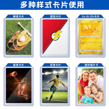 25Pcs 35PT Clear Hard Card Sleeves PVC Rigid Card Holders Waterproof Anti-scratch Standard Trading Card Protectors