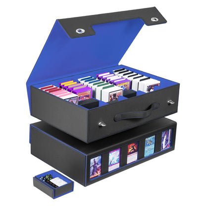3900+ Cards PU Leather POKEMON TCG CCG Deck Box with Handle & Magnetic Closure