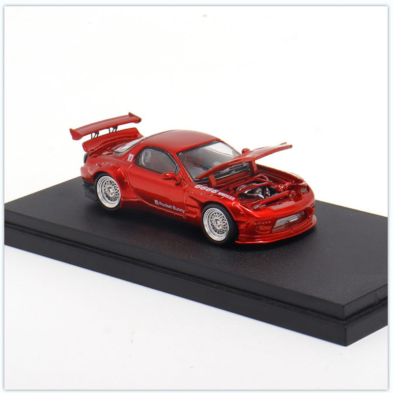 Master 1:64 Mazda RX-7/RX7 FD3S Hood and Headlights Can Open Diecast Models Toys Car Collection Gifts