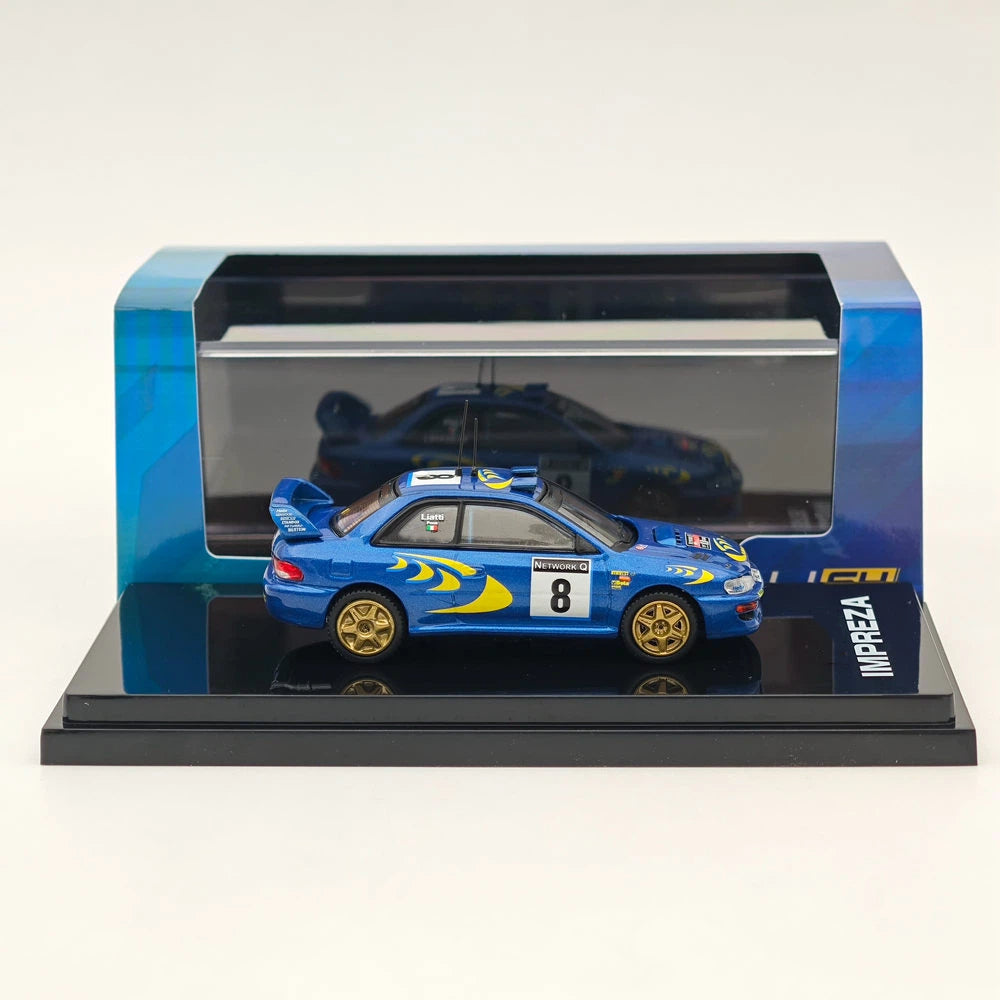 Hobby Japan 1:64 IMPREZA WRC 1997 #8 RAC RALLY Blue Diecast Model HJR642041F