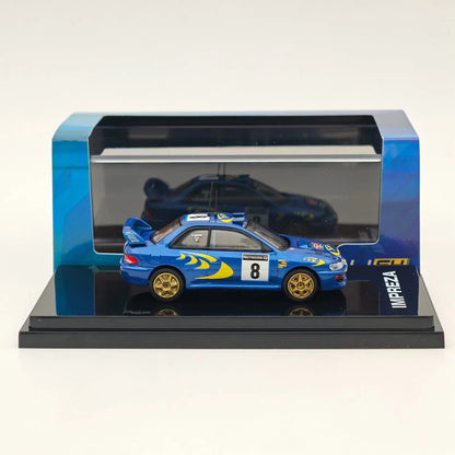 Hobby Japan 1:64 IMPREZA WRC 1997 #8 RAC RALLY Blue Diecast Model HJR642041F