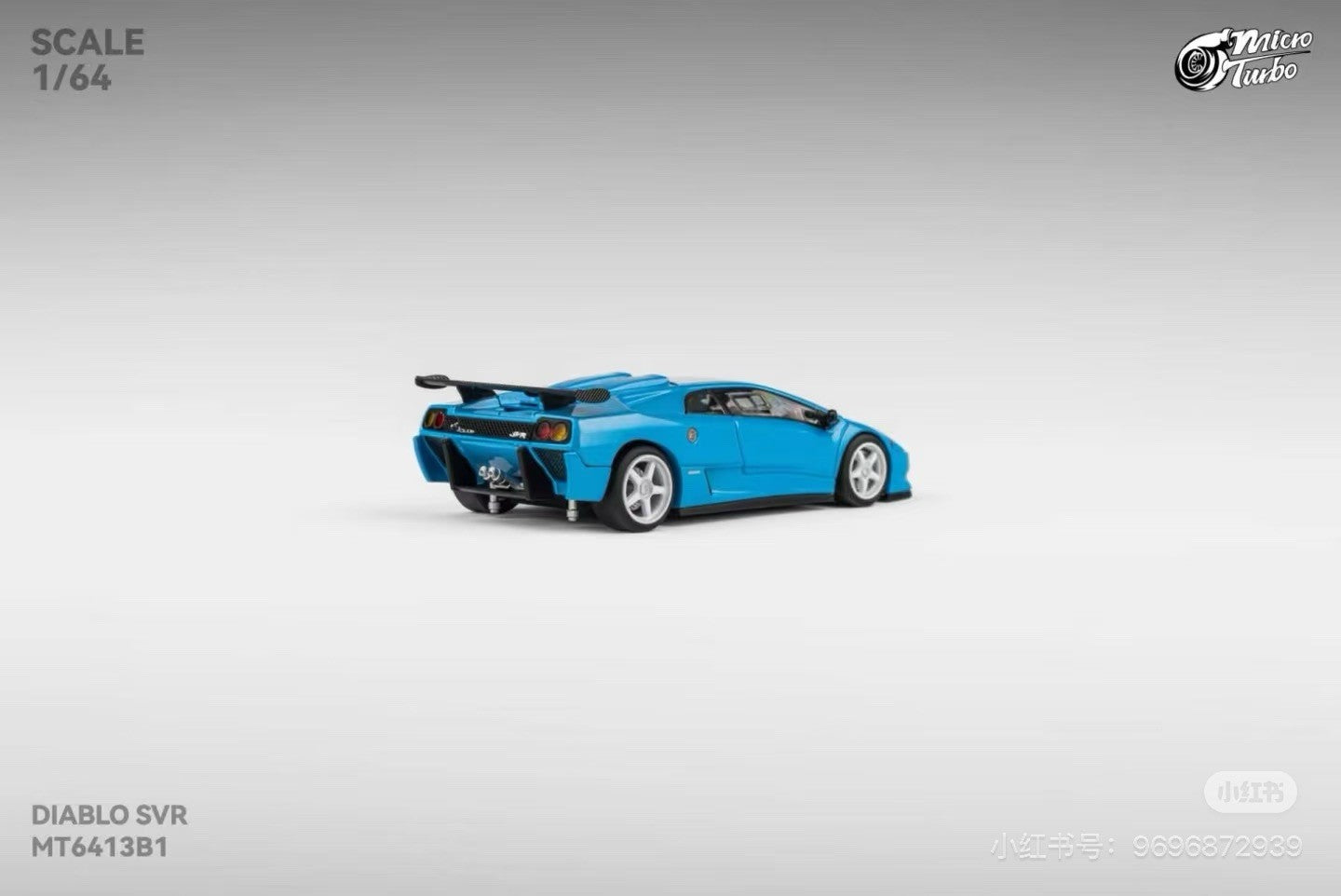 1/64 Micro Turbo Diablo SVR Metallic Blue HEC 2026 Diecast Model Collectible Car