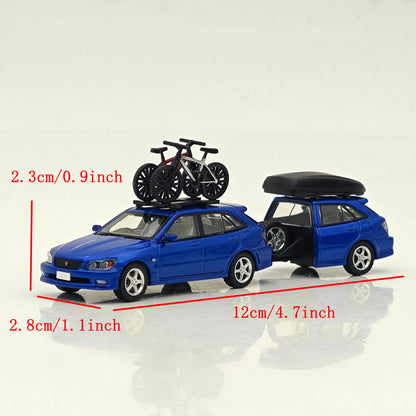 Mortal 1:64 TOYOTA ALTEZZA GITA ELIXIR Trailer Set JDM Alloy Diecast Car Models Collectible Gifts 999 PCS