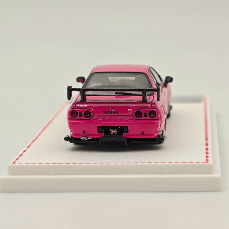FH 1/64 Nissan Skyline GT-R VR32 Top Secret Carbon Hood Pink Diecast Model Car