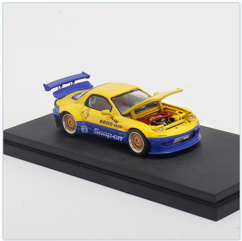 Master 1:64 Mazda RX-7/RX7 FD3S Hood and Headlights Can Open Diecast Models Toys Car Collection Gifts