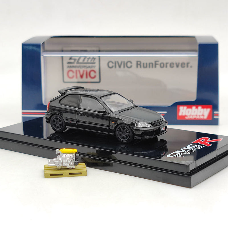 Hobby Japan HJ642016EBK 1/64 Honda Civic TYPE R (EK9) With Engine Display Model Diecast Toys Gift