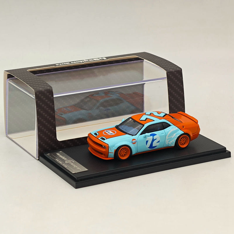 1:64 Fine works Dodge SRT Hellcat Muscle Sports Gulf Diecast Models Car