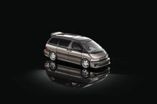 MORTAL 1:64 Classic MPV Previa Van Brown Diecast Toys Model Car Collection Gifts