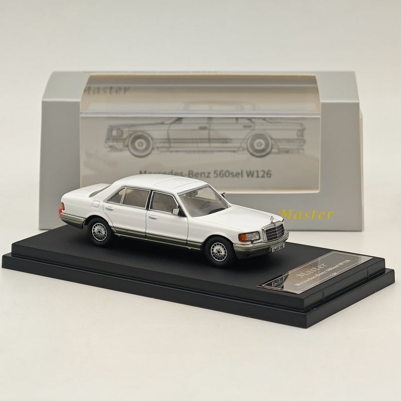 Master 1:64 Mercedes-Benz S560sel W126 Diecast Toys Car Models Miniature Hobby Collection Gifts