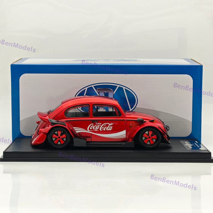 1/18 Volkswagen VW Beetle Wide Body Coca-Cola RWB Robert Design Resin Car Red