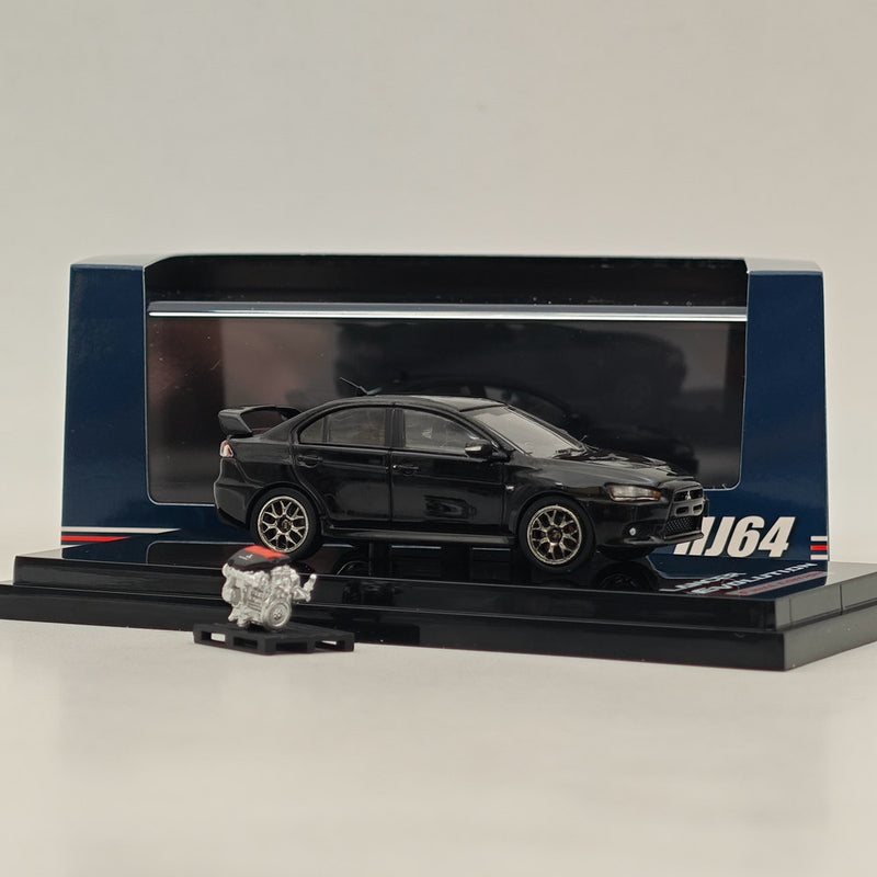 Hobby Japan 1/64 Mitsubishi Lancer Evolution X Final Edition HJ642053ABK Black