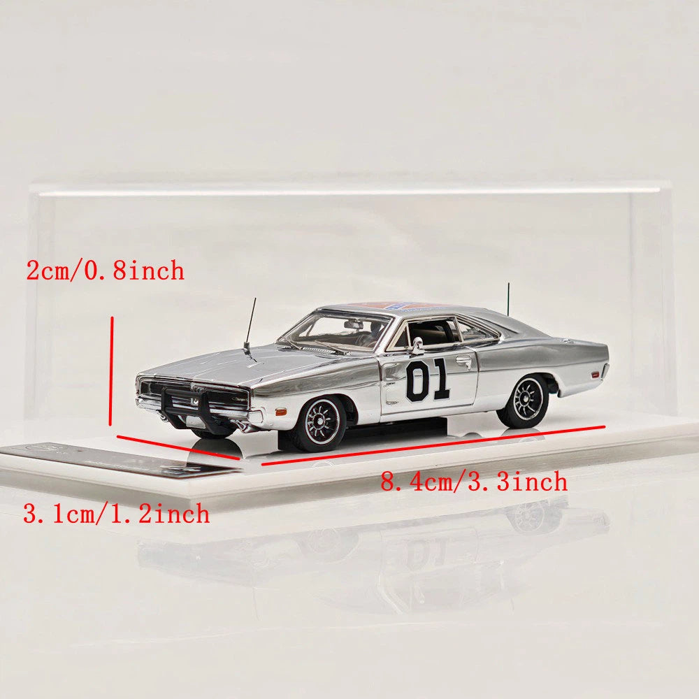 Limited Chrome Silver Edition 1:64 General Lee Charger Mini Forge Diecast Model Car
