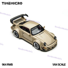 Pre-sale Time Micro 1/64 964 GT Show Widebody Beige Diecast Model Car Limited Edition