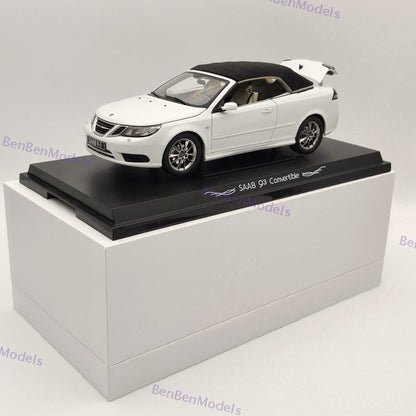 Original 1:18 93 9-3 Convertible Sport Car White Diecast Model Car Limited Edition