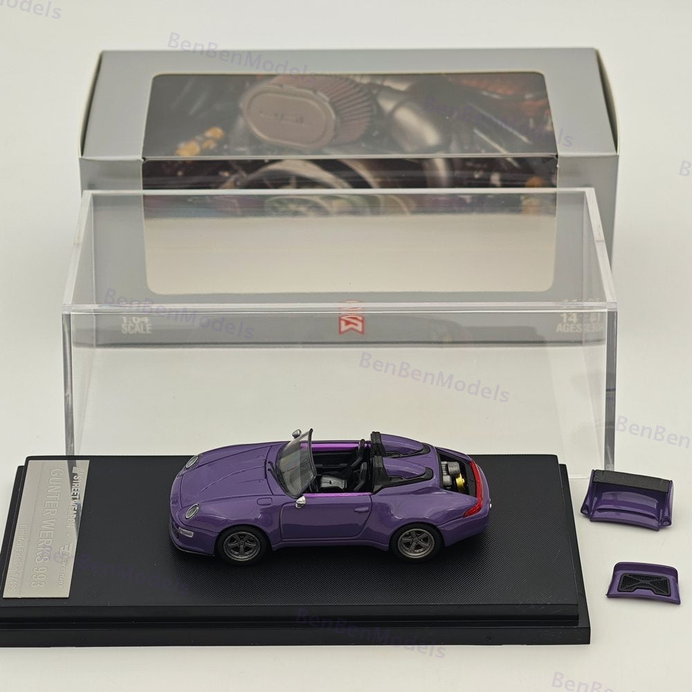 SW 1:64 Porsche Gunther Werks 993 Remastered Diecast Model Car - Four styles are