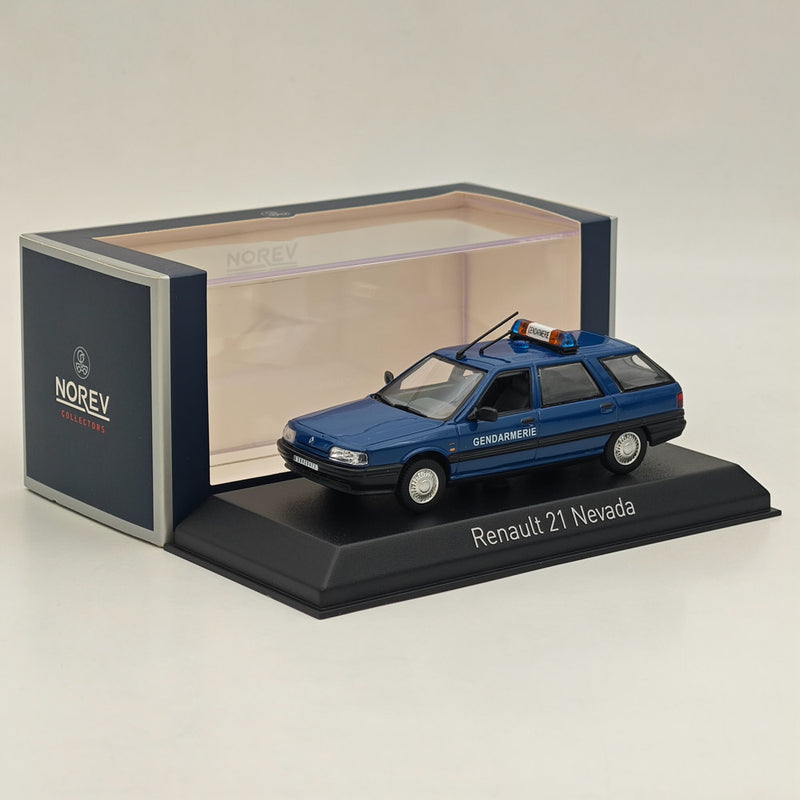 1/43 Norev Renault R21 Nevada 1994 Sw Station Wagon Gendarmerie Diecast Blue