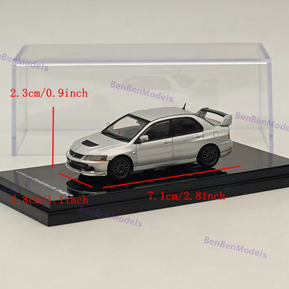 Hobby Japan 1/64 Mitsubishi Lancer GSR Evolution IX MR Silver HJ647054S Diecast